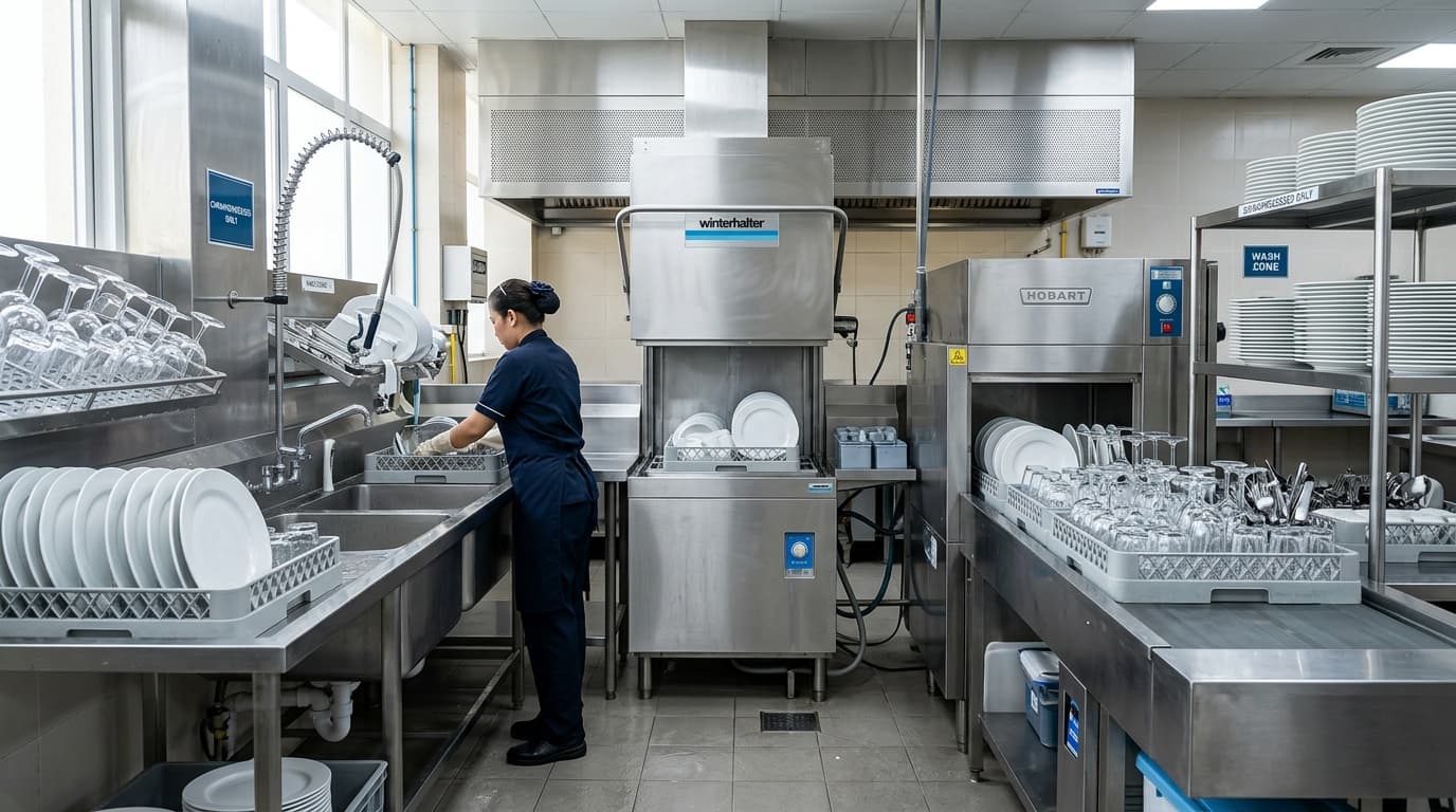 Hood Type Pass-Through Dishwasher